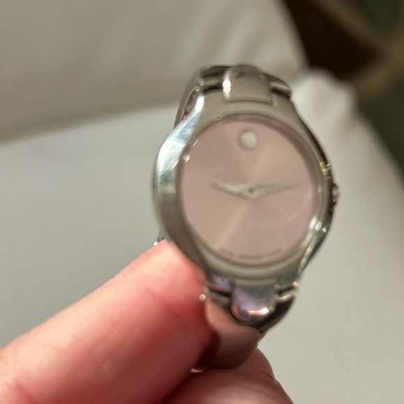 Movado Accessories - VINTAGE MOVADO KARA PINK DIAL Face Stainless Steel Bracelet Pretty 😍 A1-1846